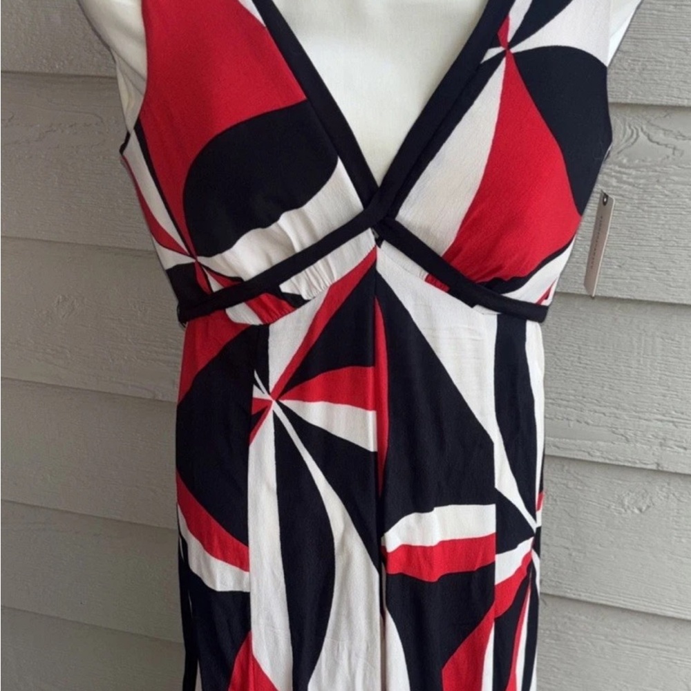 Hd in Paris Red Black White Maxi Romper size 6